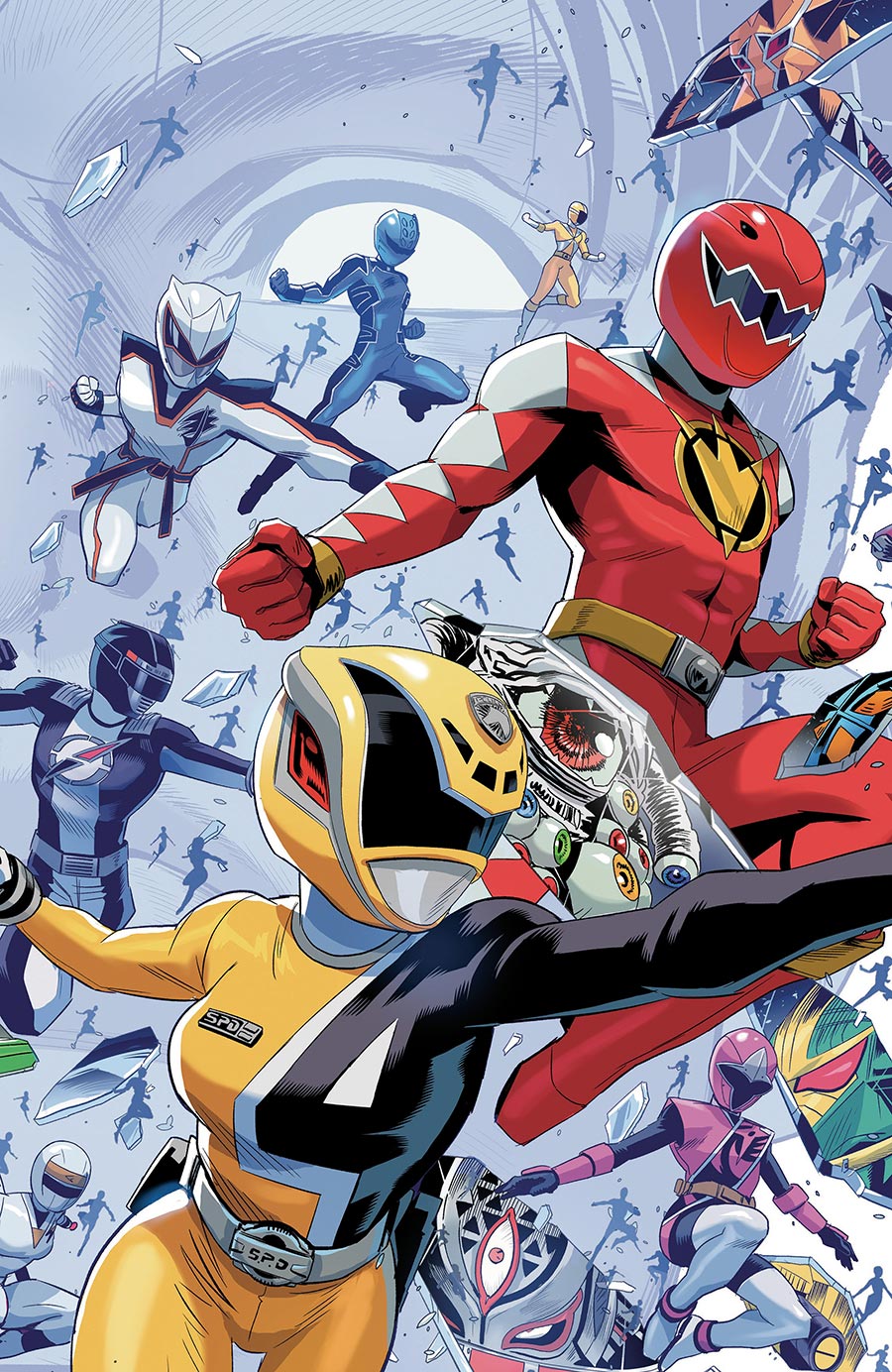 Power Rangers Unlimited #3 Cover C Variant Alessio Zonno Every Ranger Ever Connecting Virgin Card Stock Cover