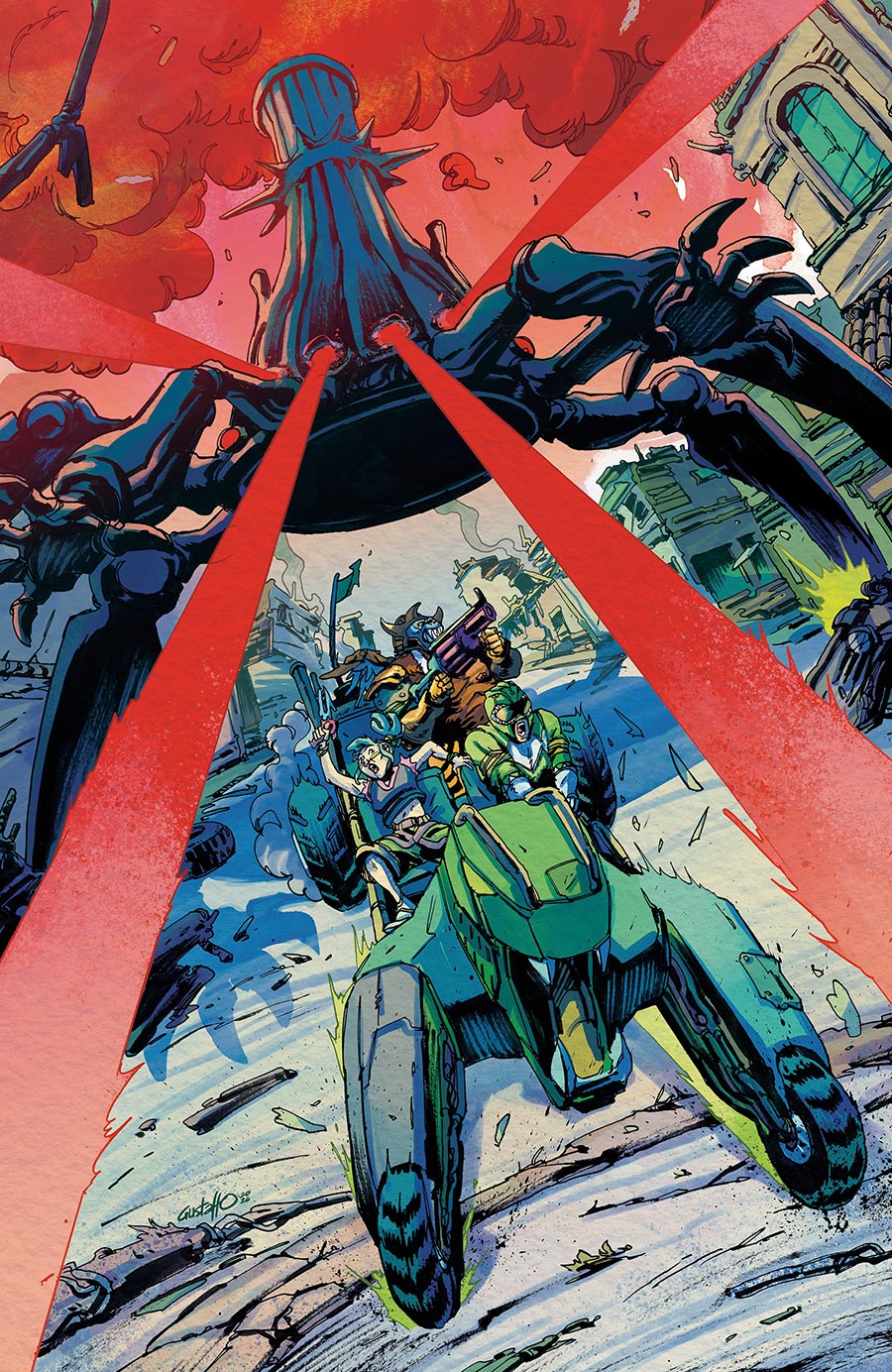 Power Rangers Green #2 Cover E Incentive Gustaffo Vargas Virgin Foil Cover