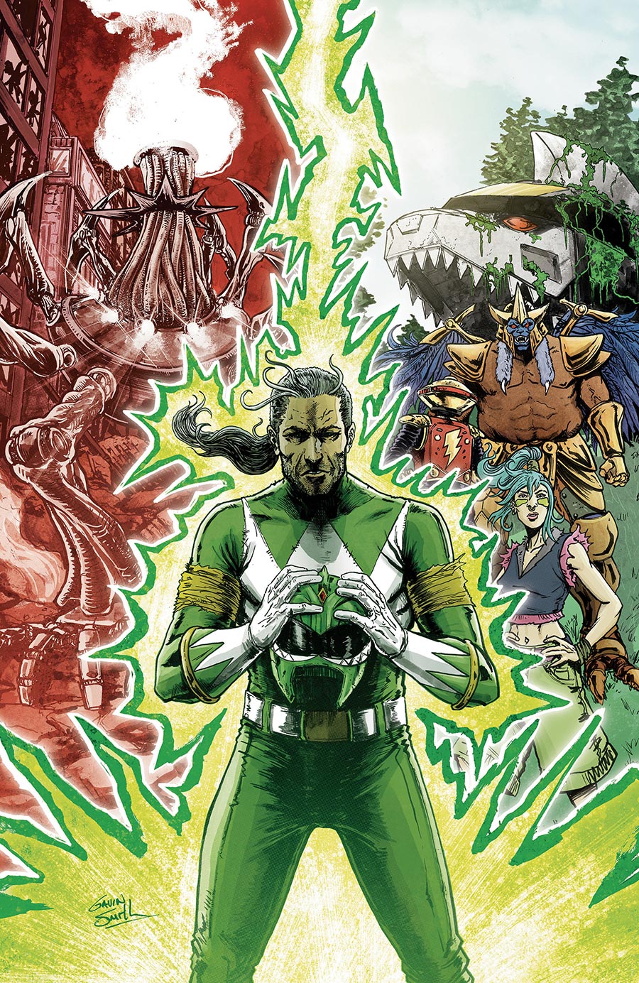 Power Rangers Green #2 Cover H Incentive Gavin Smith Virgin Variant Cover