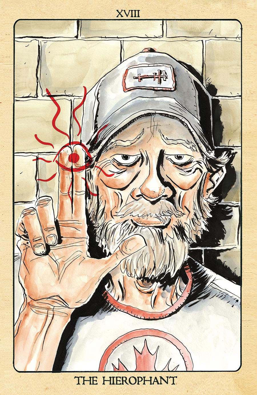 Minor Arcana #18 Cover D Incentive Jeff Lemire Tarot Card The Hierophant Variant Cover