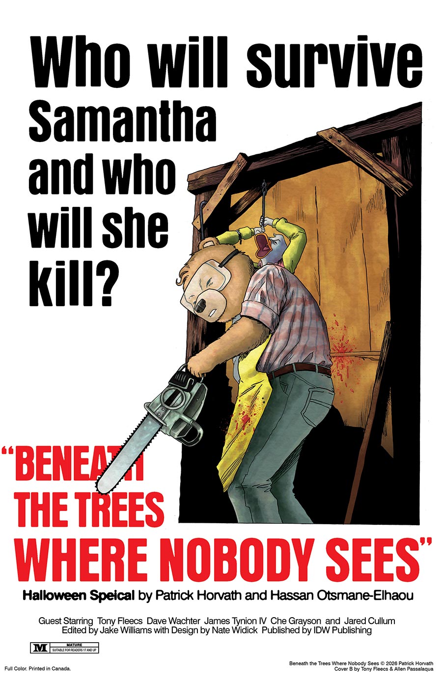 Beneath The Trees Where Nobody Sees Halloween Special #1 (One Shot) Cover B Variant Tony Fleecs Movie Homage Cover
