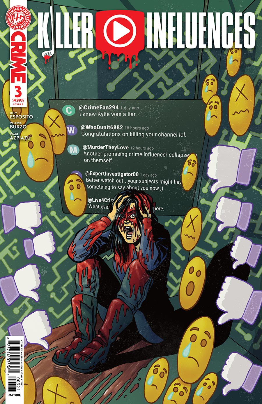 Killer Influences #3 Cover B Variant Valeria Burzo Cover