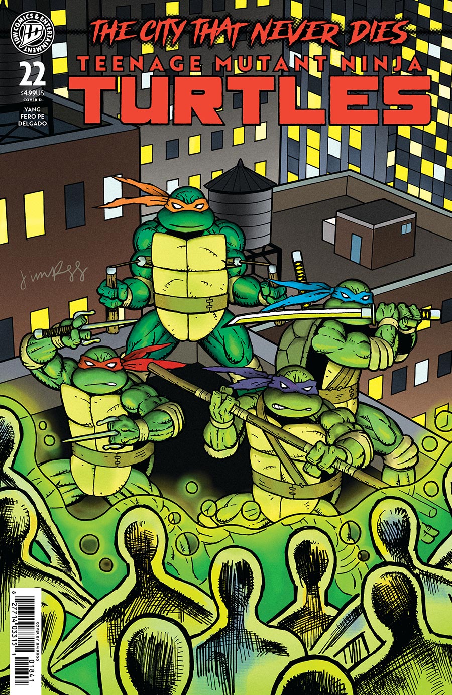 Teenage Mutant Ninja Turtles Vol 6 #22 Cover D Variant Jim Rugg Cover