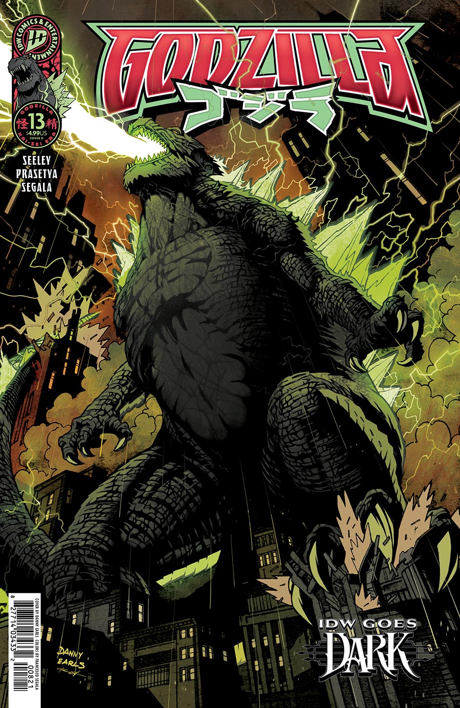 Godzilla (Kai-Sei Era) #13 Cover D Variant Danny Earls IDW Goes Dark Cover