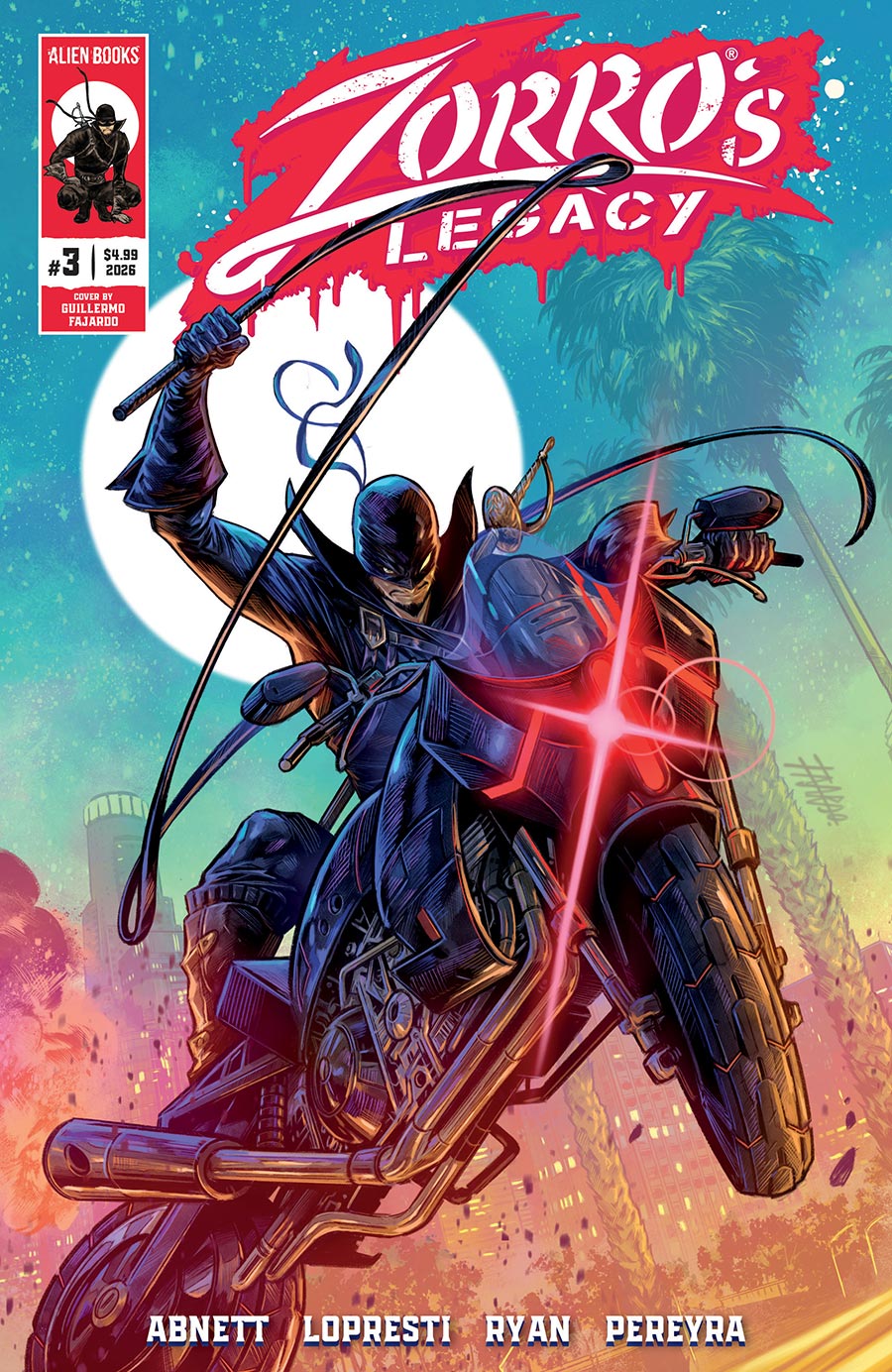 Zorros Legacy #3 Cover C Variant Guillermo Fajardo Cover
