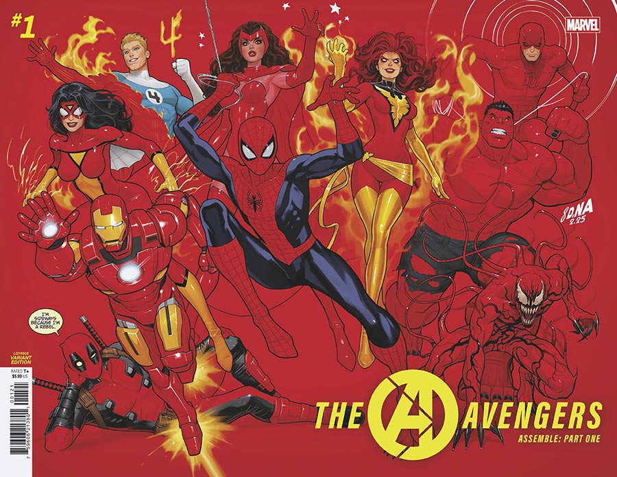 Avengers Vol 9 #1 Cover C Variant David Nakayama Color Block Red Wraparound Cover