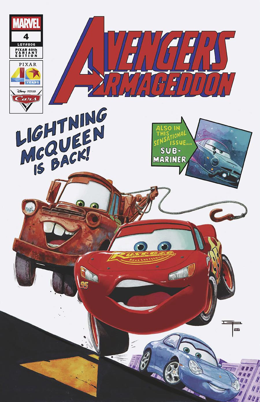 Avengers Armageddon #4 Cover D Variant German Peralta Pixar 40th Anniversary Cover