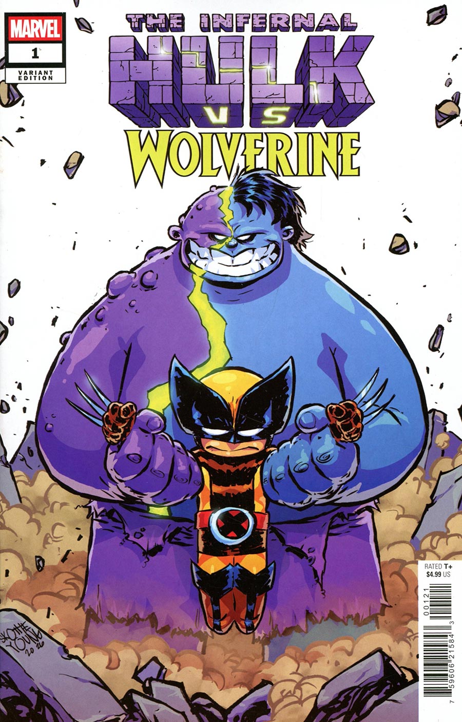 Infernal Hulk vs Wolverine #1 (One Shot) Cover C Variant Skottie Young Cover (Hulk War Prelude) (Limit 1 Per Customer)