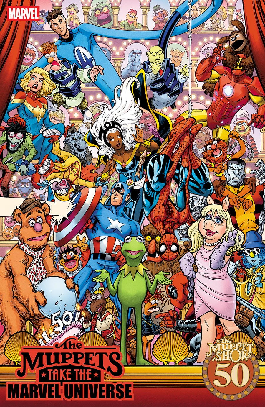 Muppets Take The Marvel Universe #1 (One Shot) Cover B Variant Todd Nauck Muppet Show Homage Cover