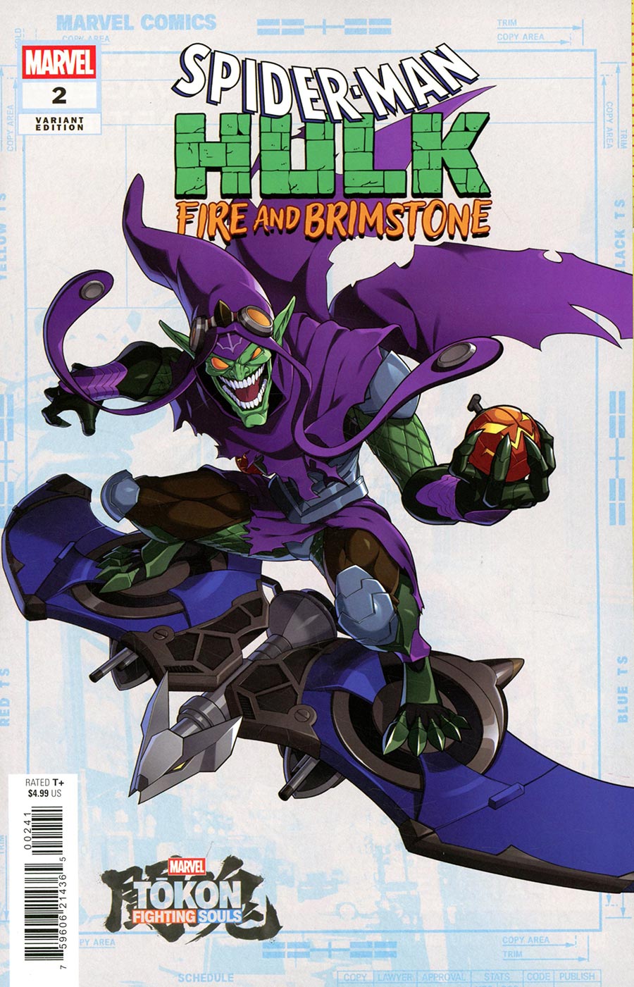 Spider-Man Hulk Fire And Brimstone #2 Cover C Variant Marvel Tokon Fighting Souls Cover