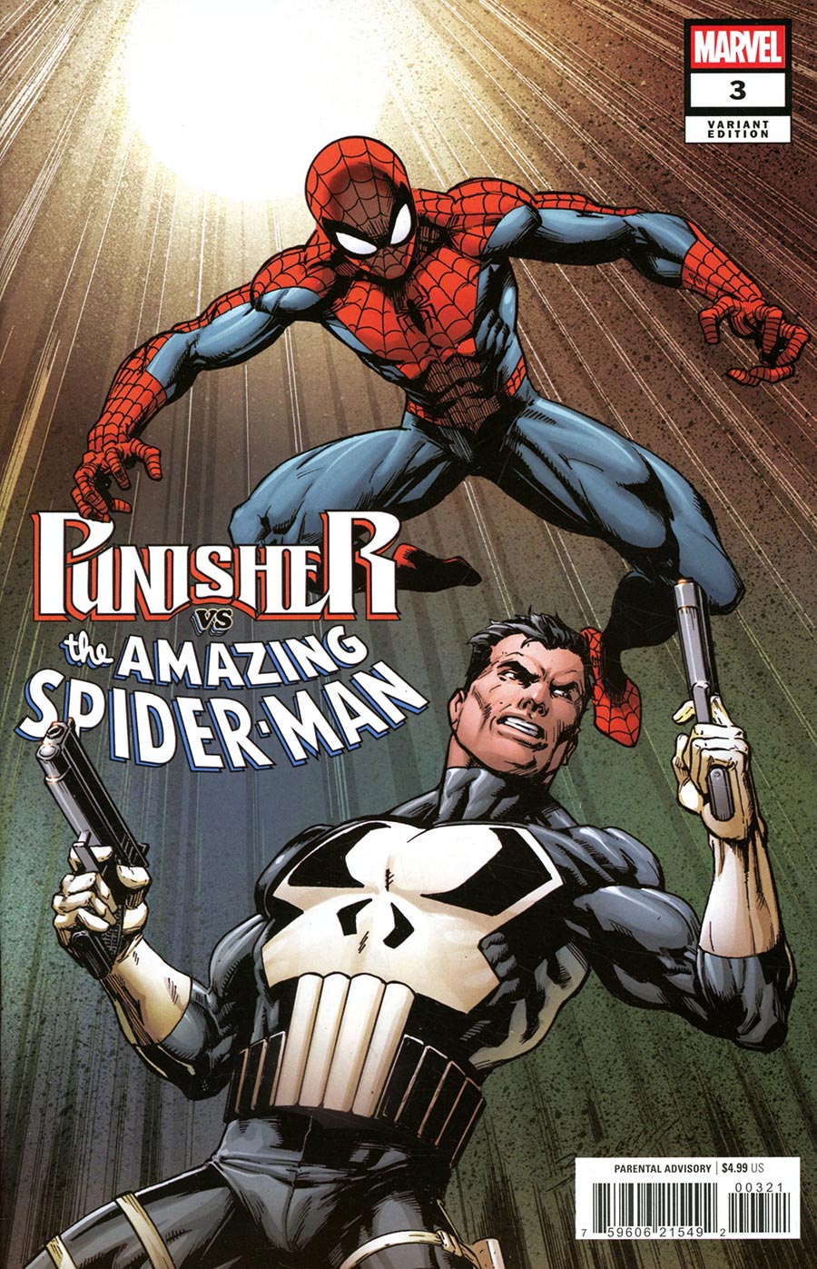 Punisher vs The Amazing Spider-Man #3 Cover B Variant Mark Bagley Cover