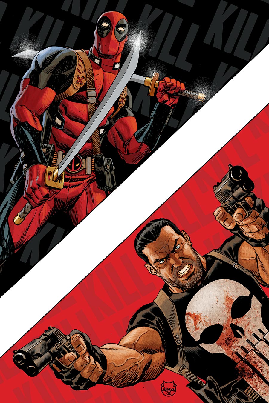 Wade Wilson Deadpool #8 Cover H Incentive Dave Johnson Virgin Variant Cover (Big Guns Part 1)