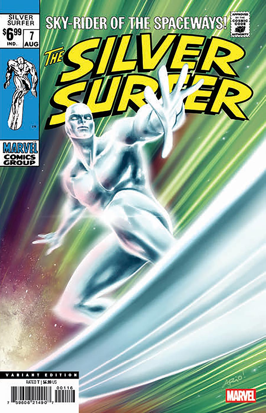 Silver Surfer Vol 1 #7 Cover D Facsimile Edition Incentive Ario Anindito Variant Cover