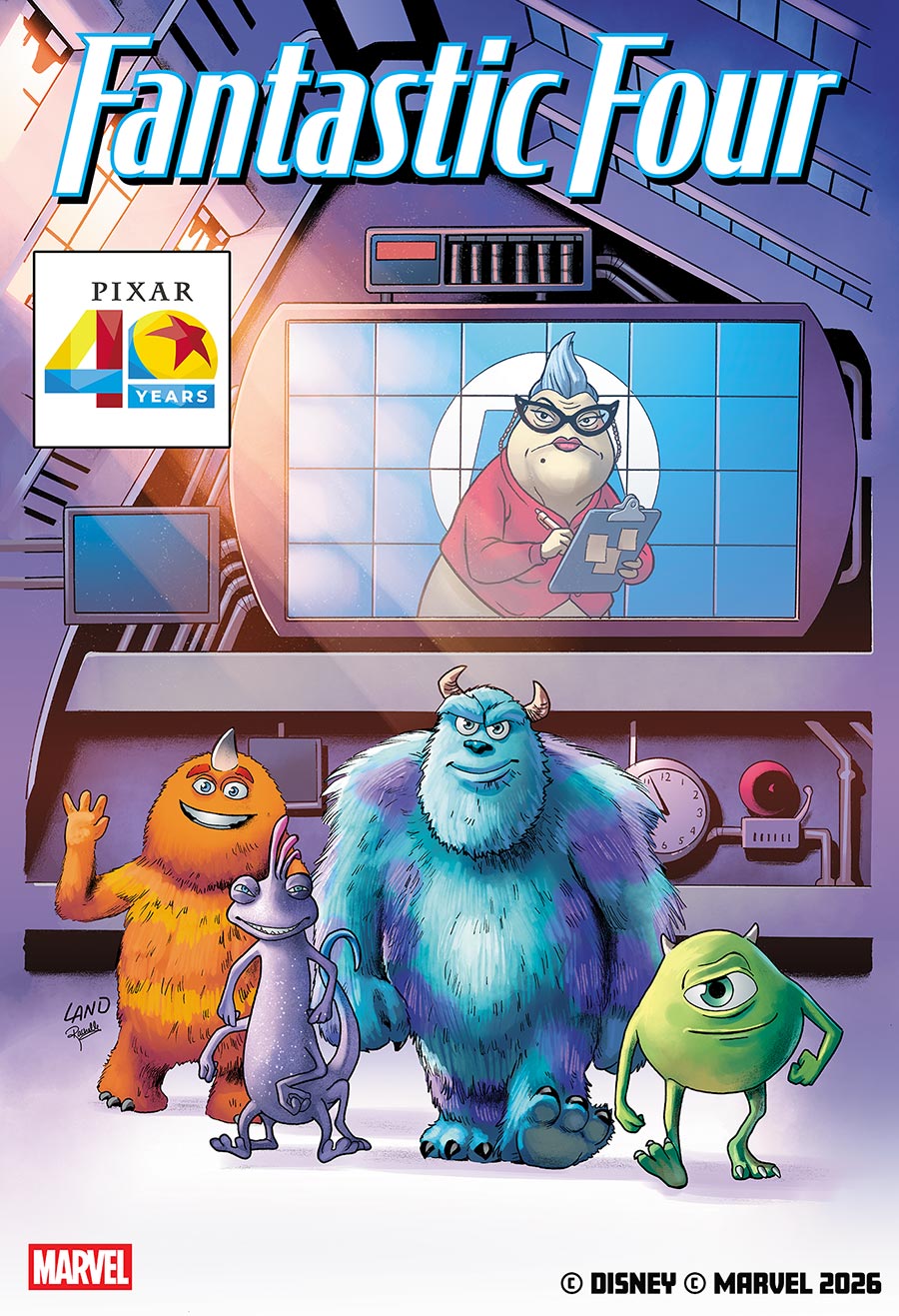 Fantastic Four Vol 8 #16 Cover D Variant Greg Land Pixar 40th Anniversary Cover