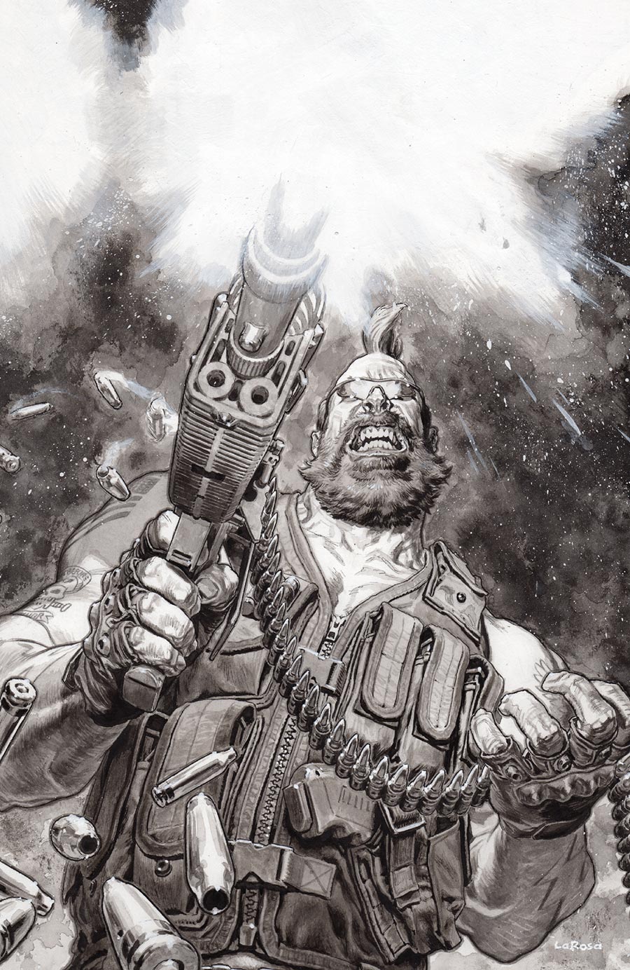 Fort Psycho #2 Cover E Incentive Lewis LaRosa Black & White Cover
