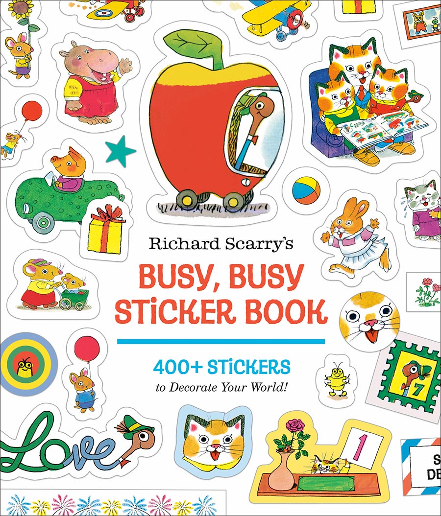 Richard Scarrys Busy Busy Sticker Book 400 Plus Stickers To Decorate Your World TP