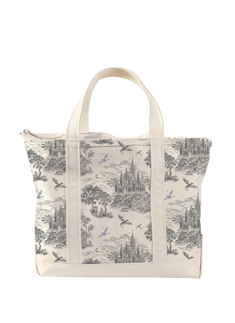 Rebecca Yarross Fourth Wing Basgiath Toile Large Zippered Tote Bag
