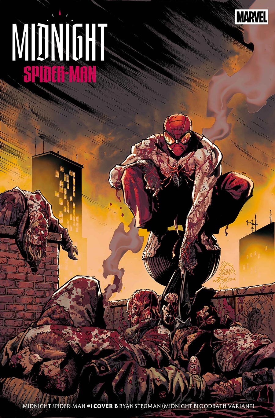 Midnight Spider-Man #1 Cover B Variant Ryan Stegman Midnight Bloodbath Cover