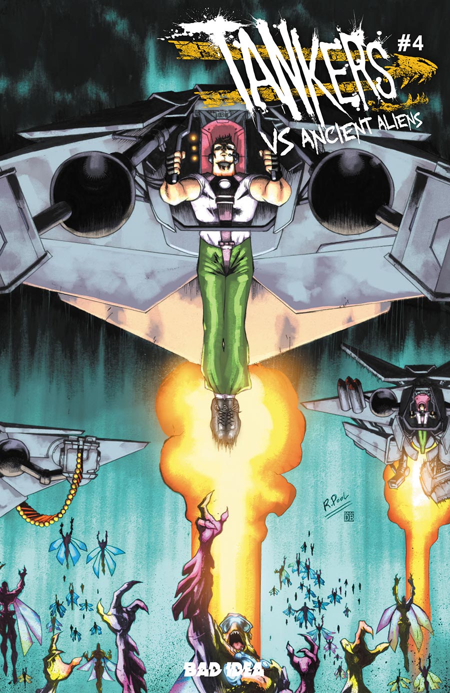 Tankers vs Ancient Aliens #4 Cover A Regular Raphael Pool Cover