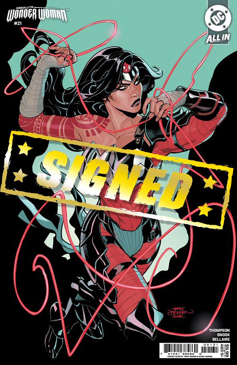 Absolute Wonder Woman #21 Cover E DF Terry Dodson Cover Signed By Terry Dodson & Rachel Dodson
