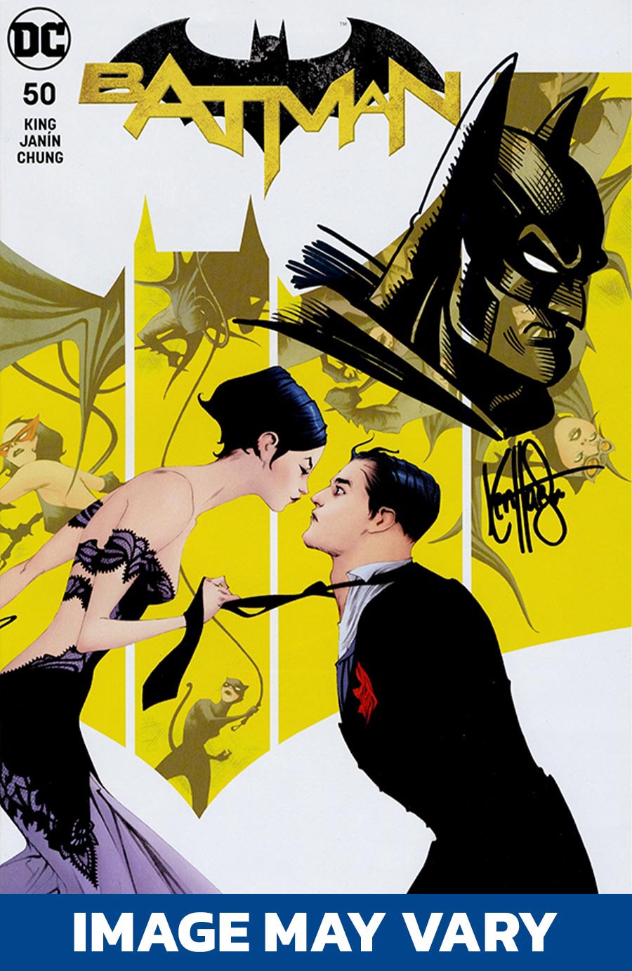Batman Vol 3 #50 Cover Z-Z-E DF Exclusive Variant Cover Signed & Remarked By Ken Haeser With A Batman Head Hand-Drawn Sketch