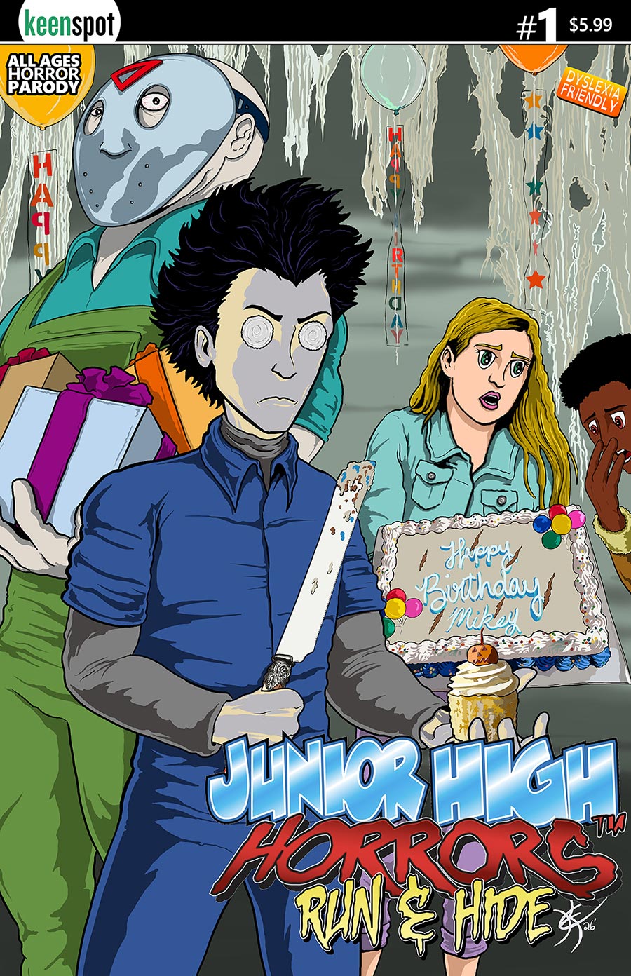 Junior High Horrors Run & Hide #1 (One Shot) Cover C Variant Eric Kent Birthday Party Cover