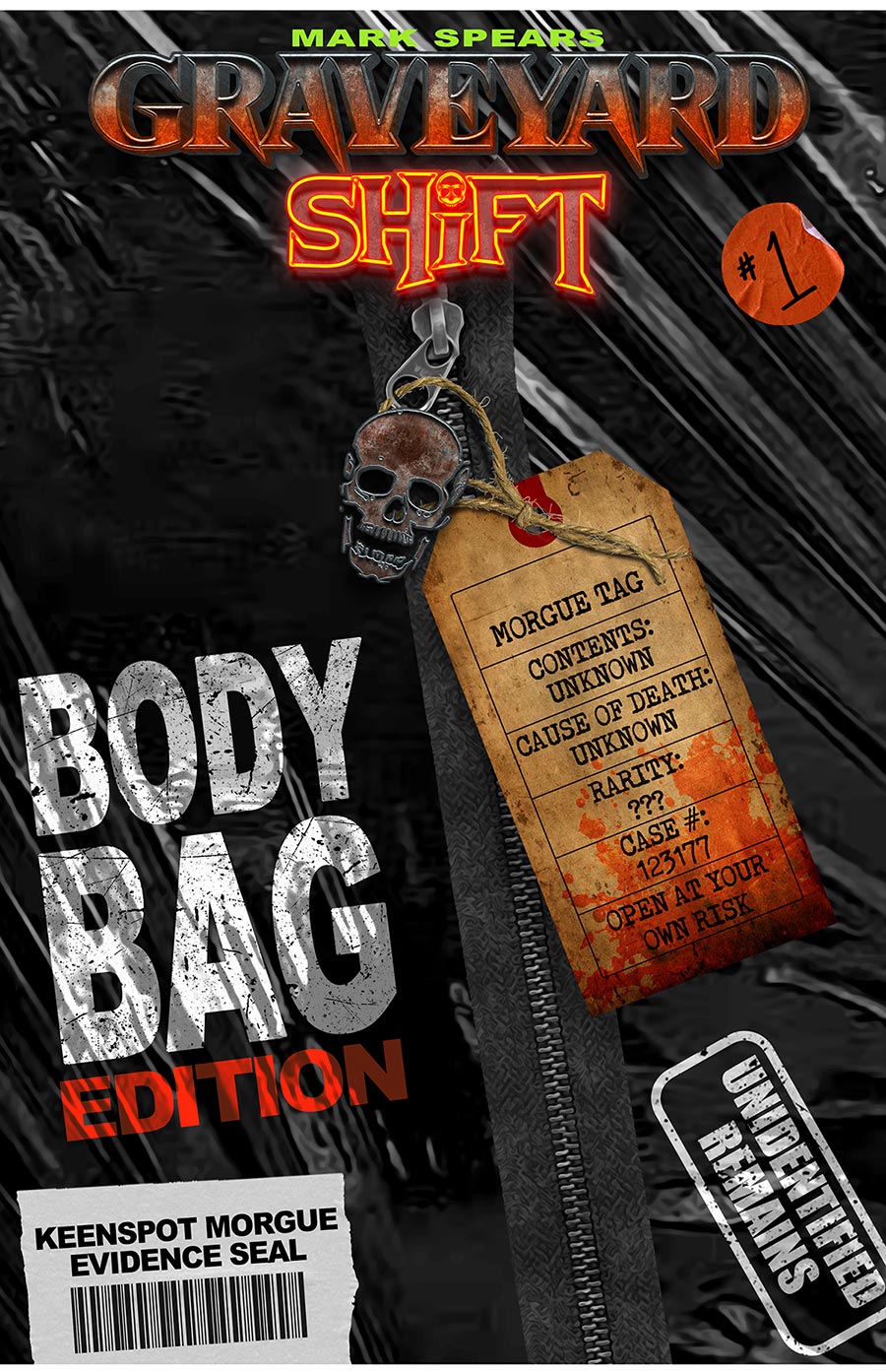 Mark Spears Graveyard Shift #1 Cover D Variant Mark Spears Body Bag Edition Blind Bag Cover With Bonus Trading Card (Filled Randomly)