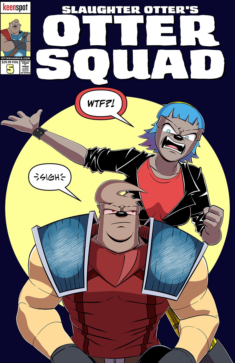Slaughter Otters Otter Squad #5 Cover C Variant Matt Rodgers Spot Foil Cover Bagged With Trading Card