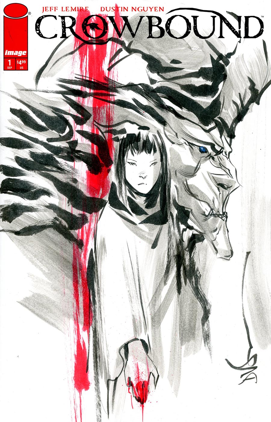 Crowbound #1 Cover H Incentive Dustin Nguyen Original Hand-Drawn Sketch Variant Cover