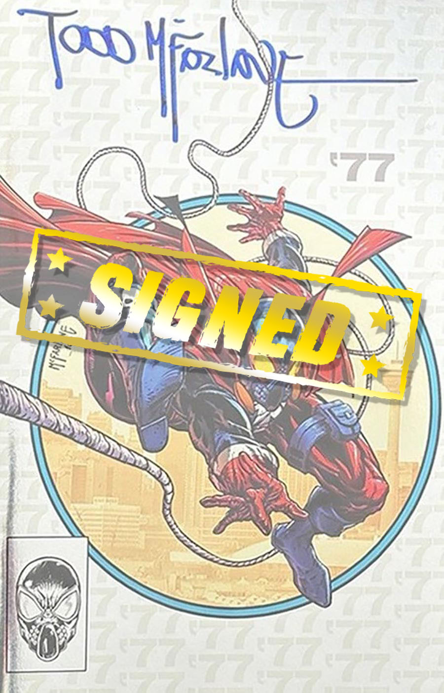 Spawn 77 #1 Cover I Incentive Todd McFarlane Silver Foil Variant Cover Signed By Todd McFarlane