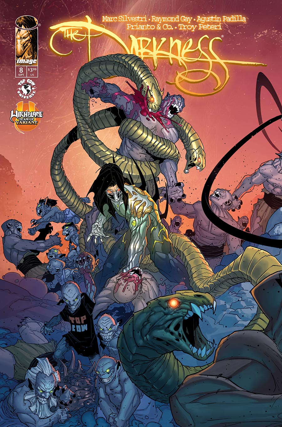Darkness Vol 4 #8 Cover C Variant Pat Boutin & Steve Firchow Witchblade Team-Up Connecting Cover