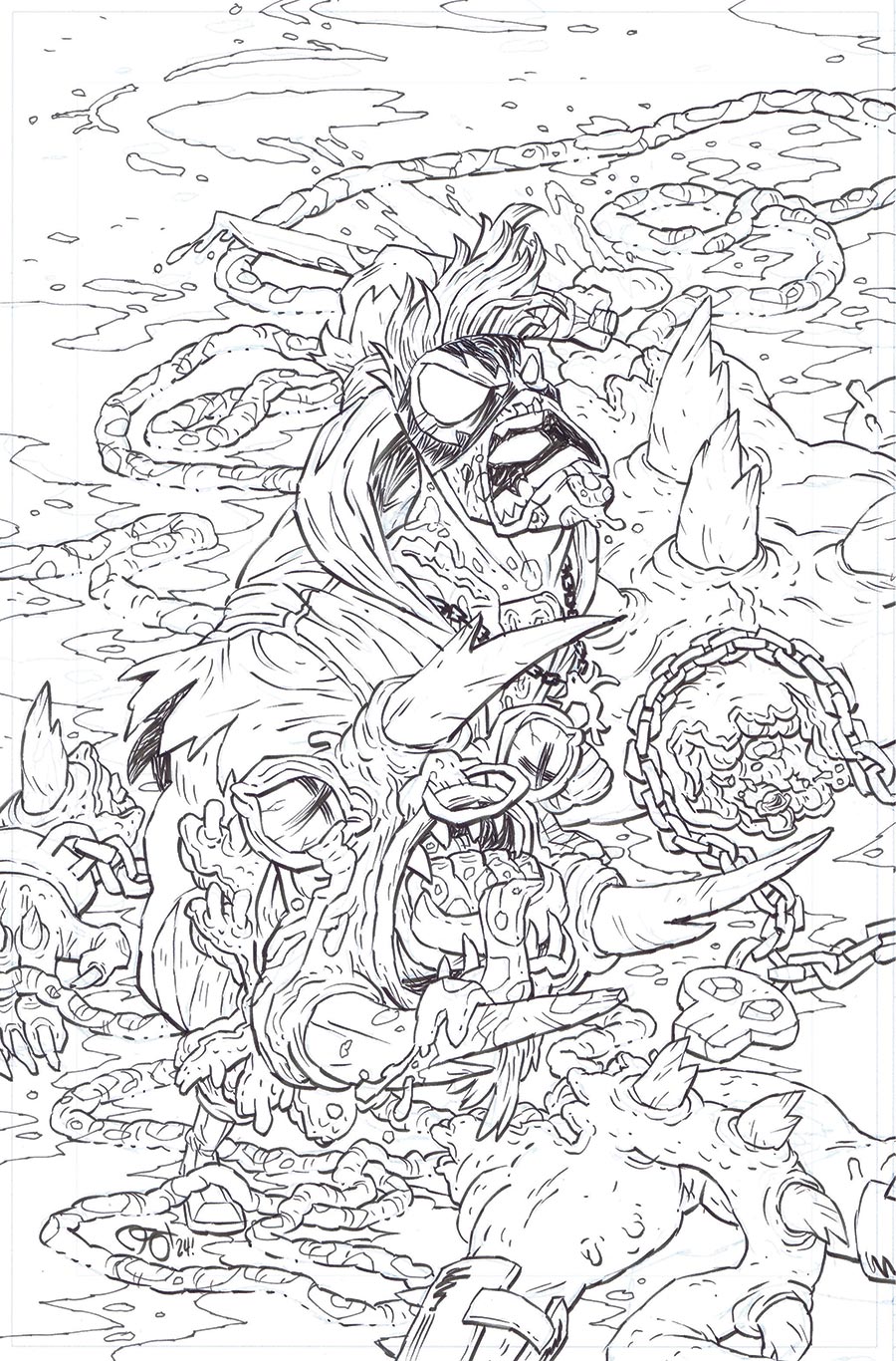 Final Boss #10 Cover F Incentive Derek Hunter Black & White Virgin Cover
