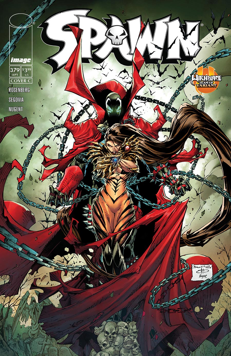 Spawn #379 Cover C Variant Brett Booth Witchblade Team-Up Cover