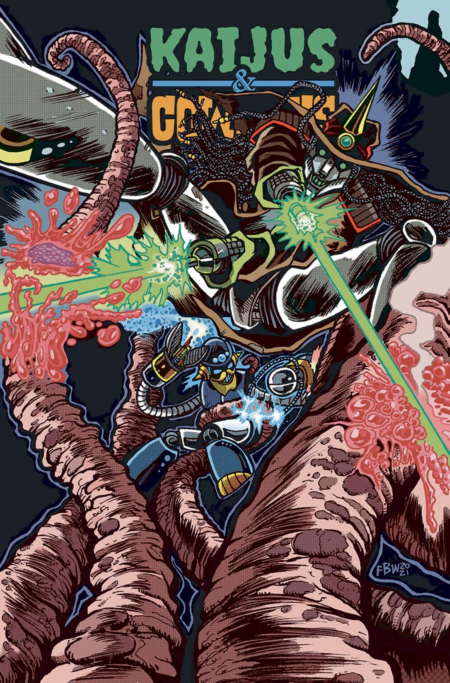Kaijus & Cowboys #2 Cover A Regular Frankie B Washington Cover