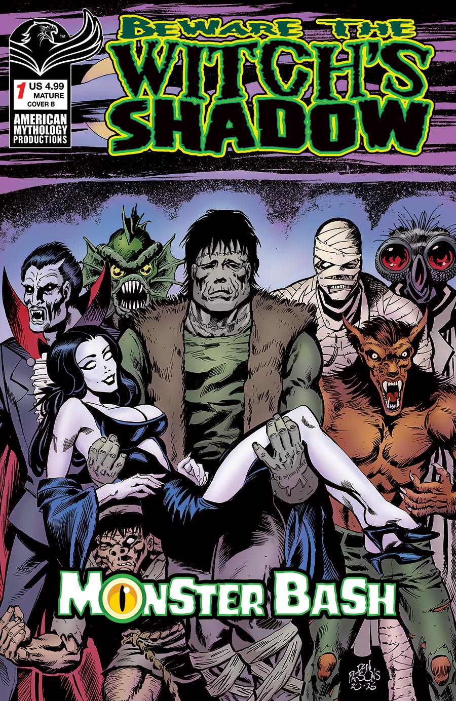 Beware The Witchs Shadow Monster Bash #1 Cover B Variant Dan Parsons Cover
