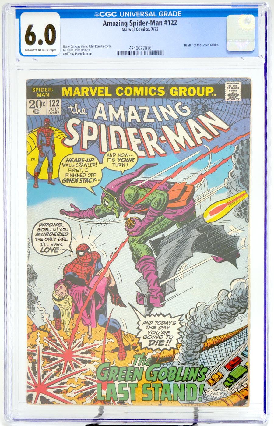 Amazing Spider-Man #122 Cover G 1st Ptg CGC 6.0