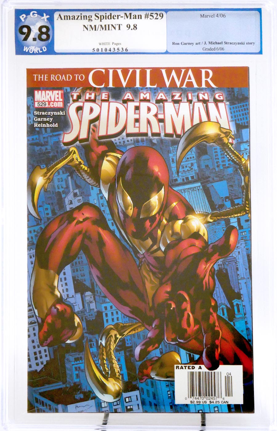 Amazing Spider-Man Vol 2 #529 Cover D 1st Ptg Regular Cover PGX 9.8 (Road To Civil War Tie-In)