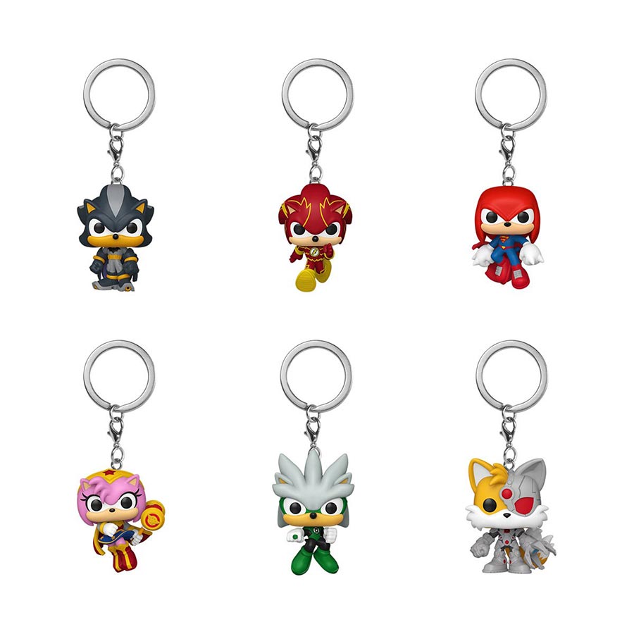 POP Keychain JLA & Sonic The Hedgehog Blind Mystery Box Figure