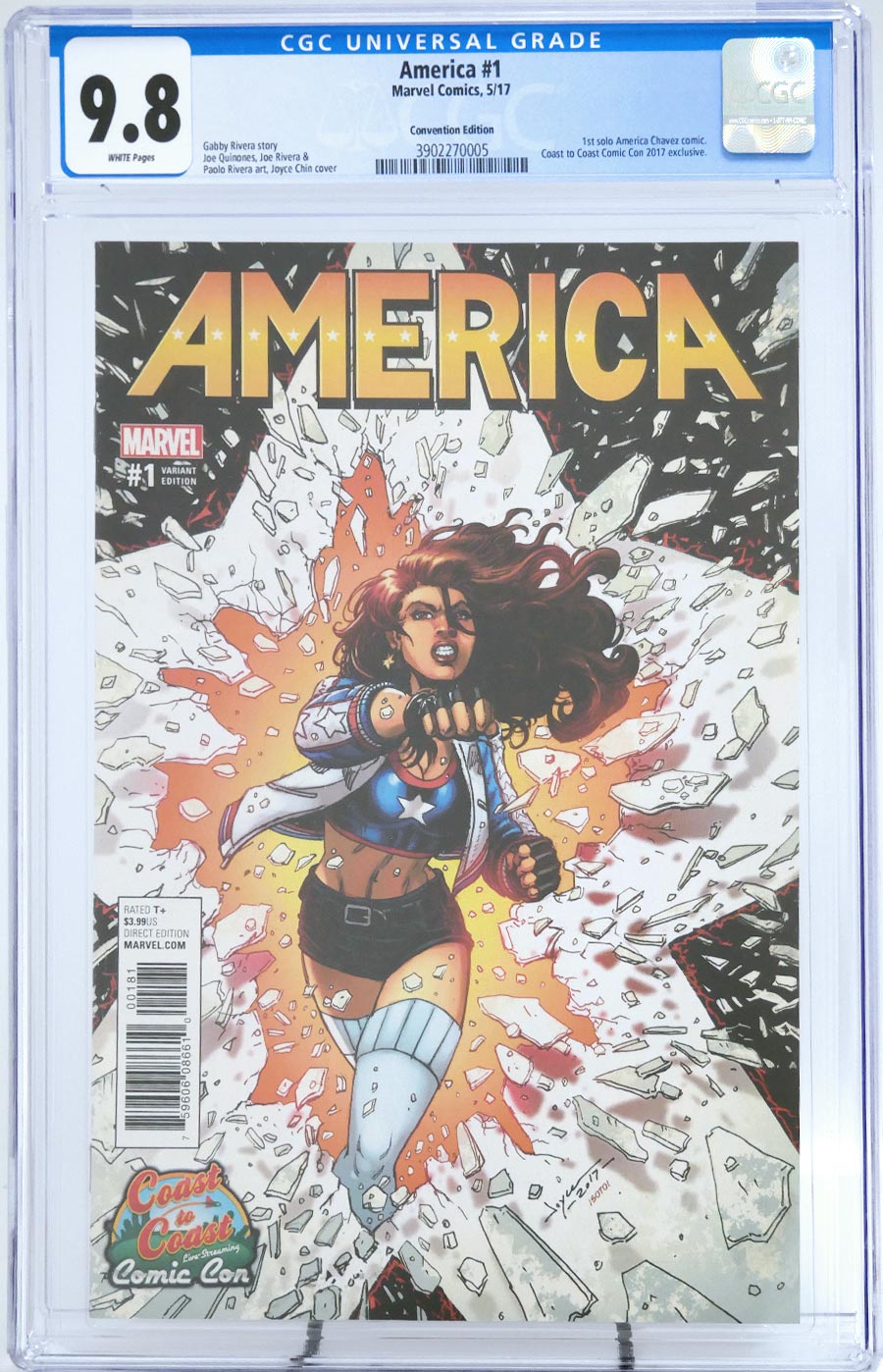 America #1 Cover L Joyce Chin Variant Cover CGC 9.8