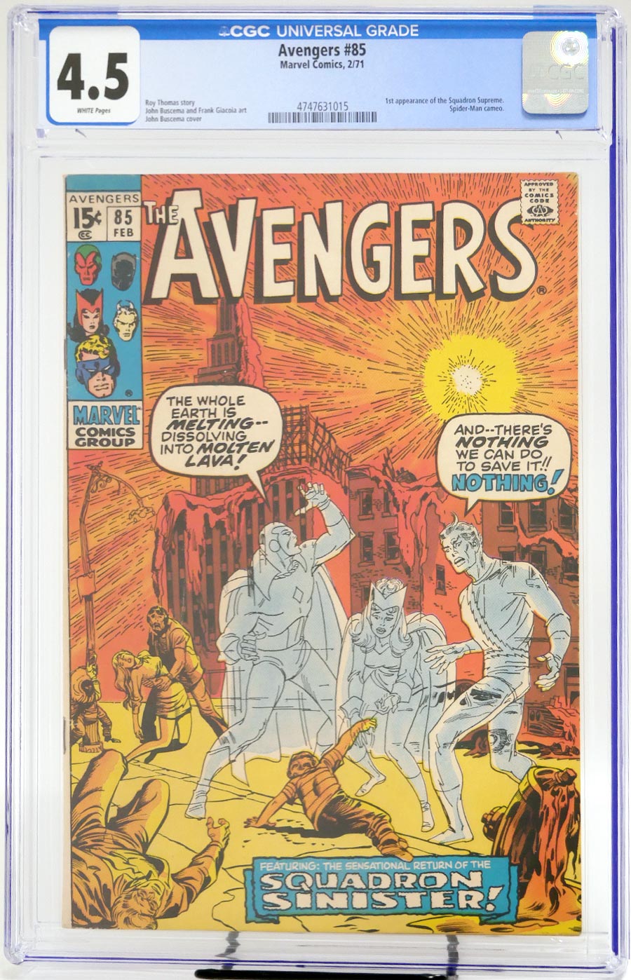 Avengers #85 Cover B CGC 4.5