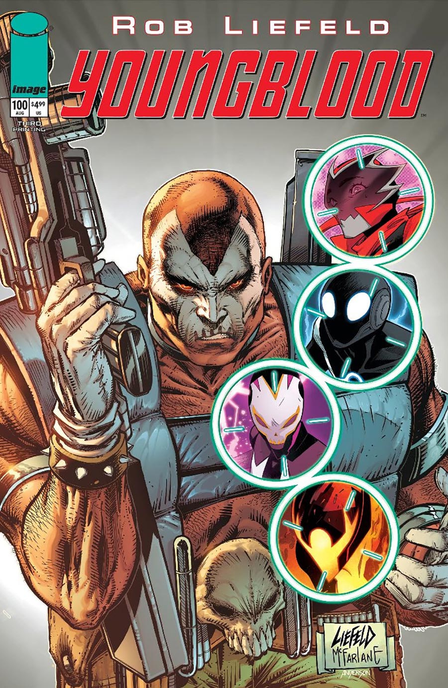 Youngblood Vol 6 #100 Cover T 3rd Ptg B Rob Liefeld Massive-Verse Targets Variant Cover