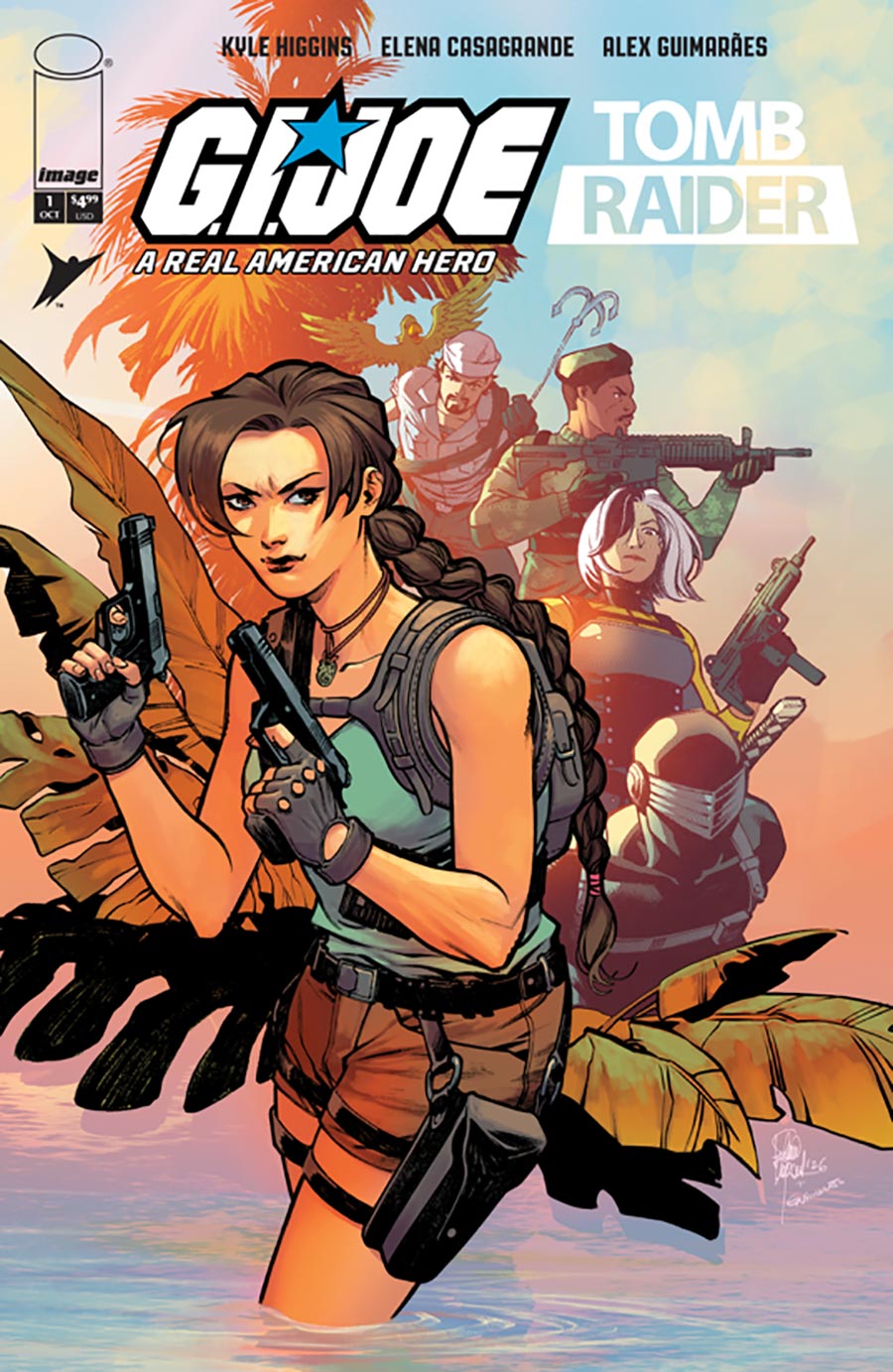 GI Joe A Real American Hero Tomb Raider #1 Cover A Regular Elena Casagrande & Alex Guimaraes Cover