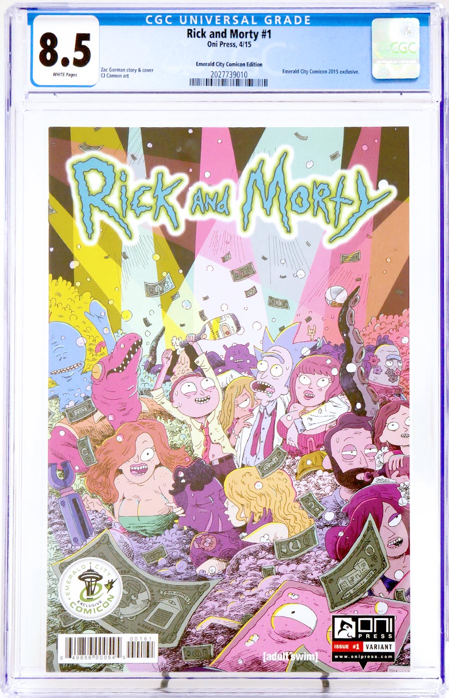 Rick And Morty #1 Cover J Variant Emerald City Comiccon Cover CGC 8.5