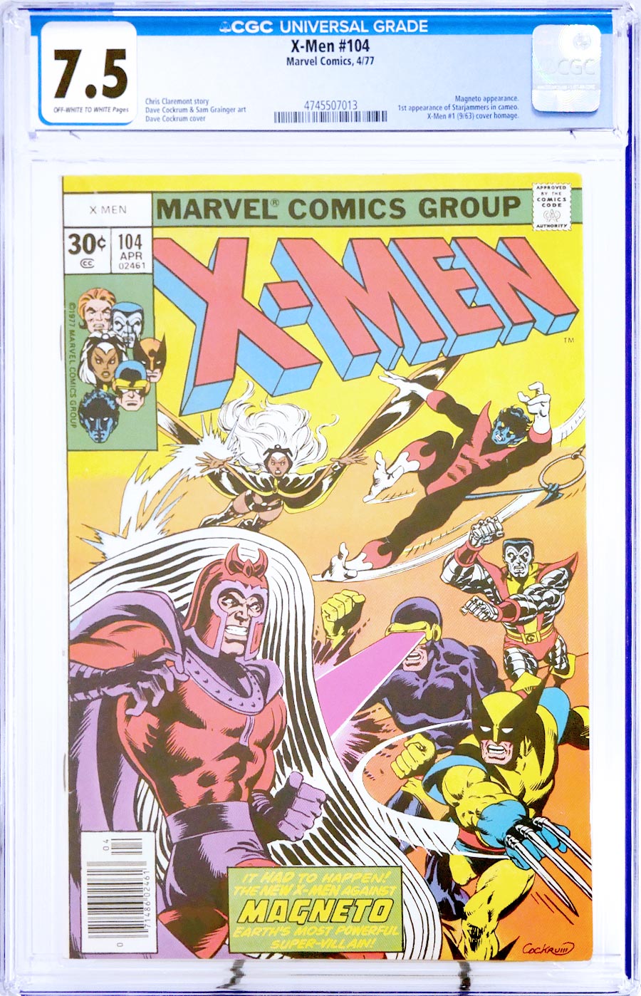 X-Men Vol 1 #104 Cover D CGC 7.5