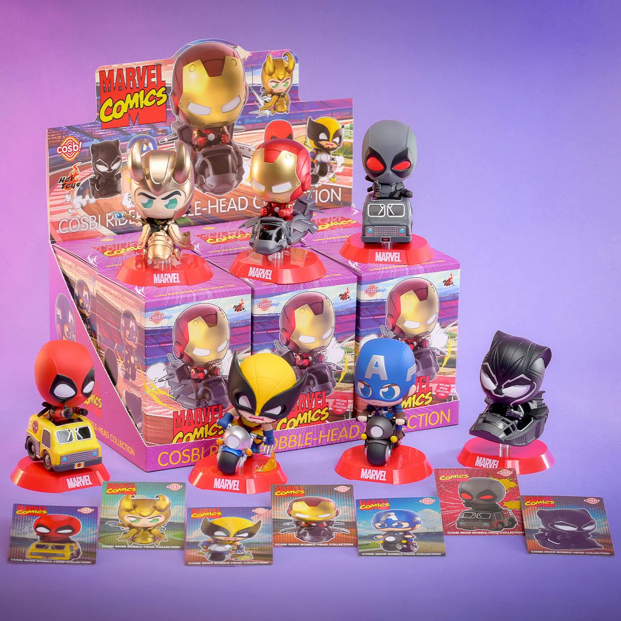 Marvel Cosbi Rider Bobble Head Blind Mini Figure