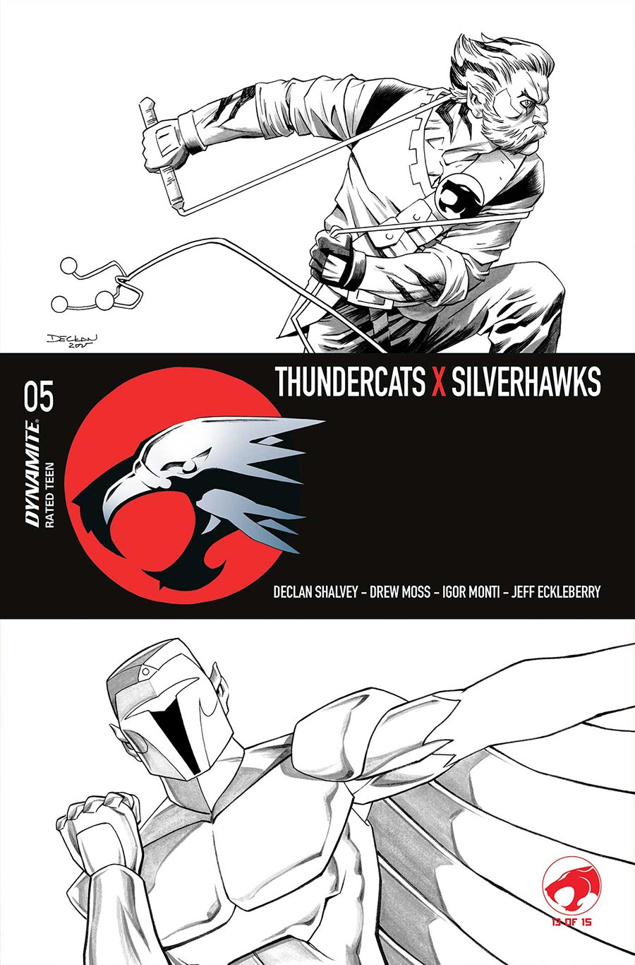 ThunderCats X SilverHawks #5 Cover L Variant Declan Shalvey Line Art Cover (ThunderCats X SilverHawks Part 13)