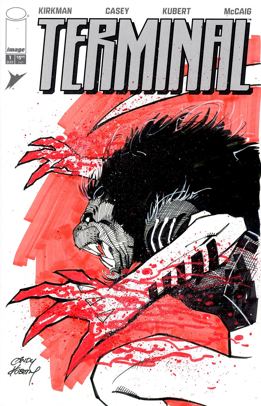 Terminal #1 Cover I-C Incentive Andy Kubert Original Hand-Drawn Sketch Cover With CGC Certificate