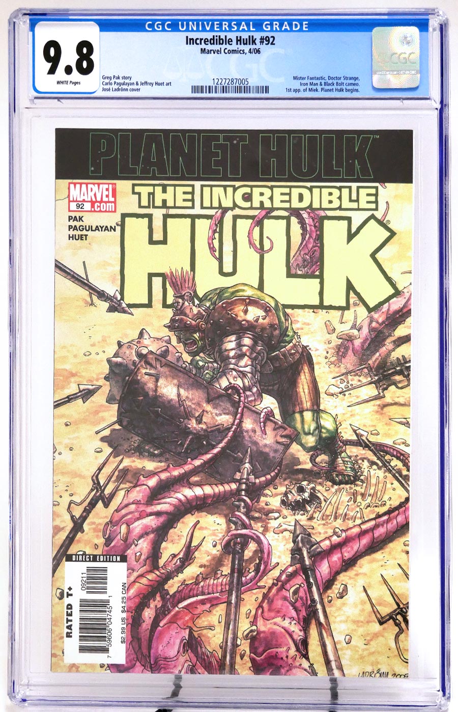 Incredible Hulk Vol 2 #92 Cover D CGC 9.8