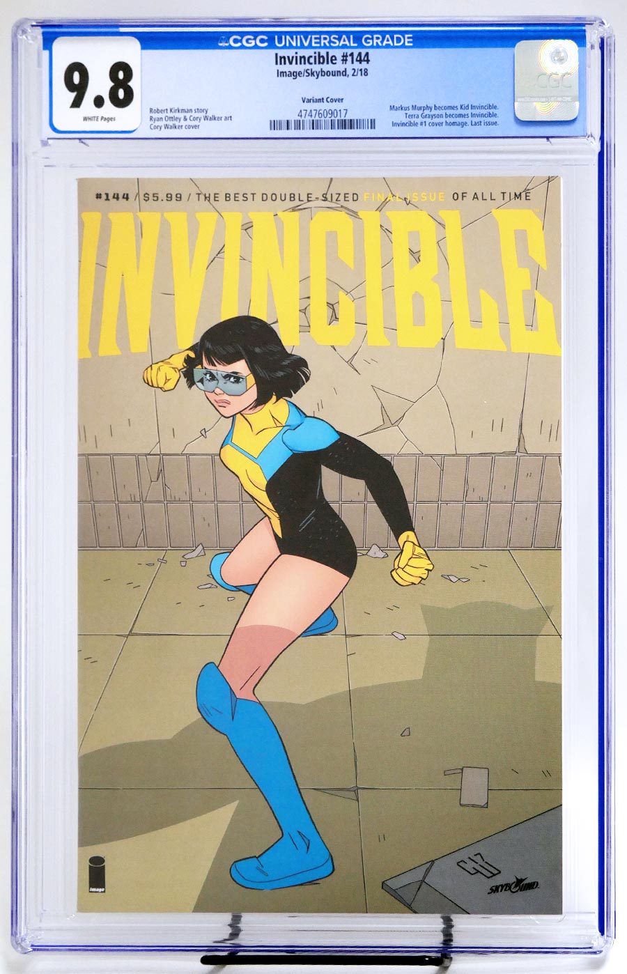 Invincible #144 Cover D Variant Cory Walker & Nathan Fairbairn Cover CGC 9.8
