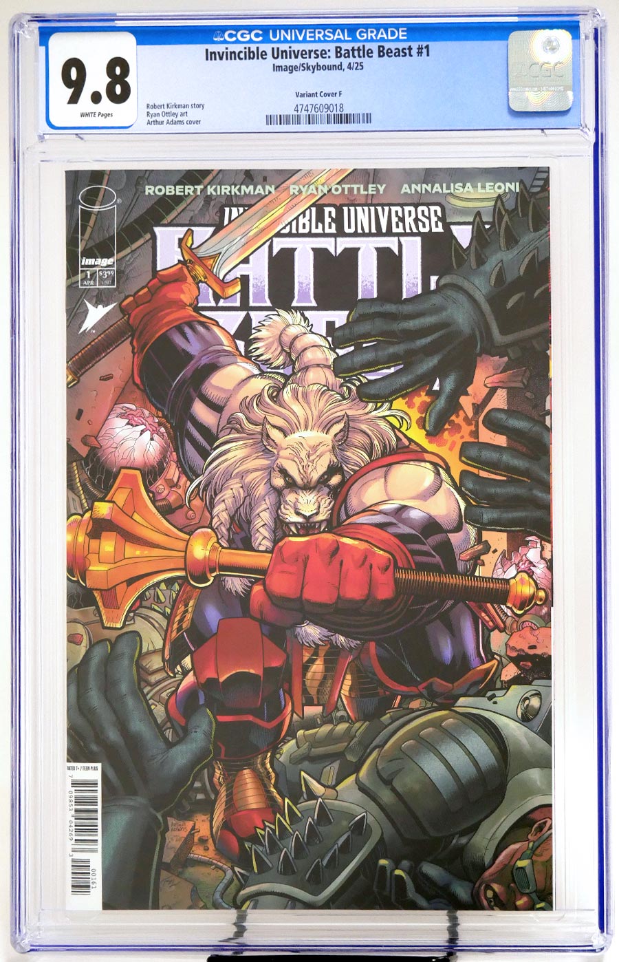 Invincible Universe Battle Beast #1 Cover Z Incentive Arthur Adams Variant Cover CGC 9.8